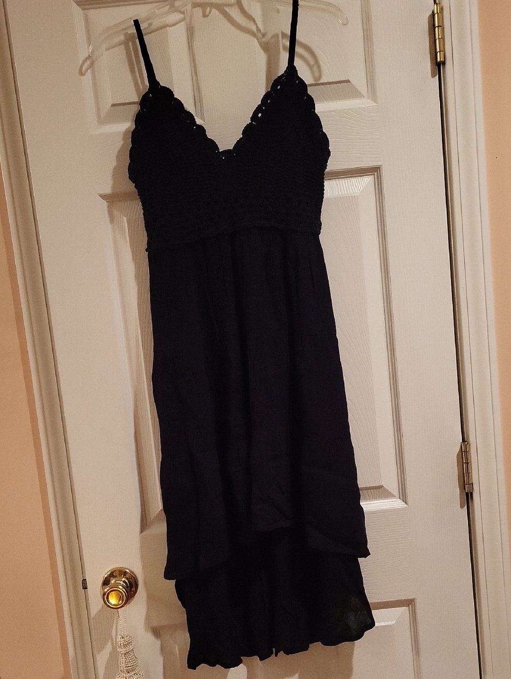Charlotte Russe Black Crochet Bodice High-Low Dress NWT, Size XL